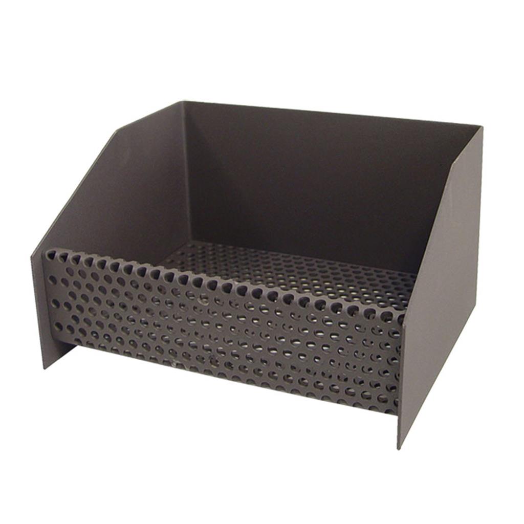 Cesta metálica quemador de pellet.